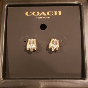 Coach stud earrings